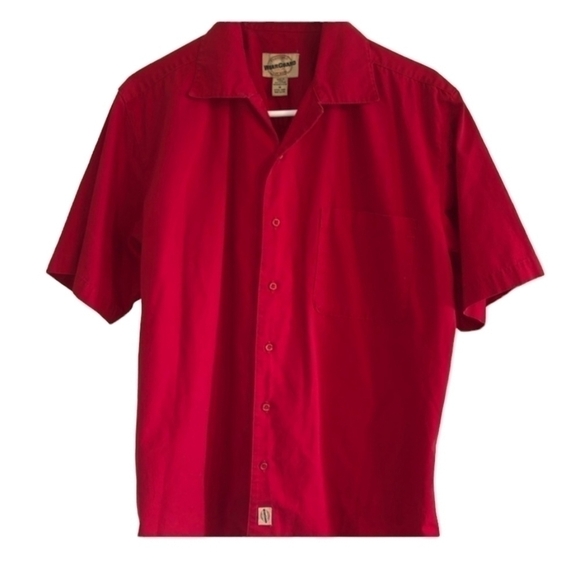 Wearguard red short sleeve shirt size medium cotton & polyester pocket on front - Picture 11 of 11
